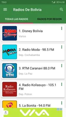 Radios De Bolivia android App screenshot 2